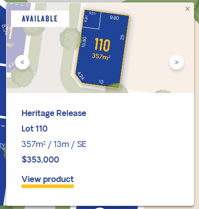 Map Navigation Screenshot (Property details popup)